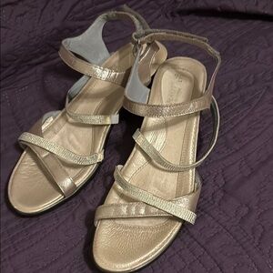 Elegant Gold Strappy Sandals